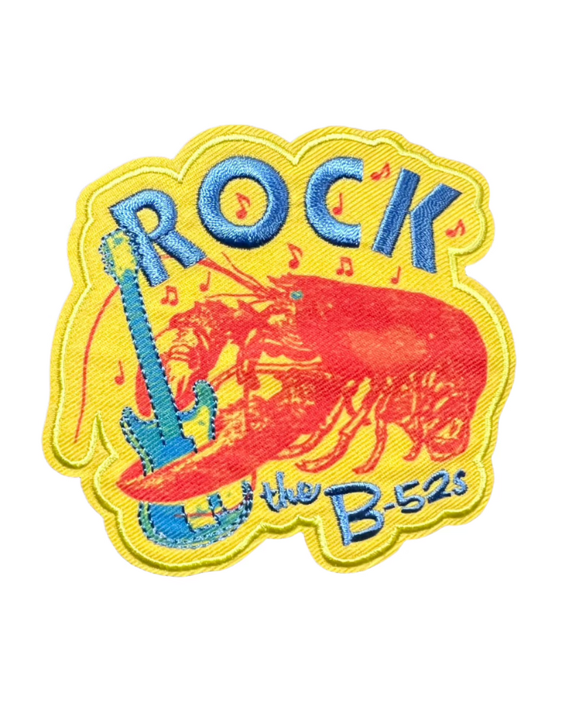 B-52s rock lobster embroidered iron on patch by Square Deal Recordings sold by Le Monkey House