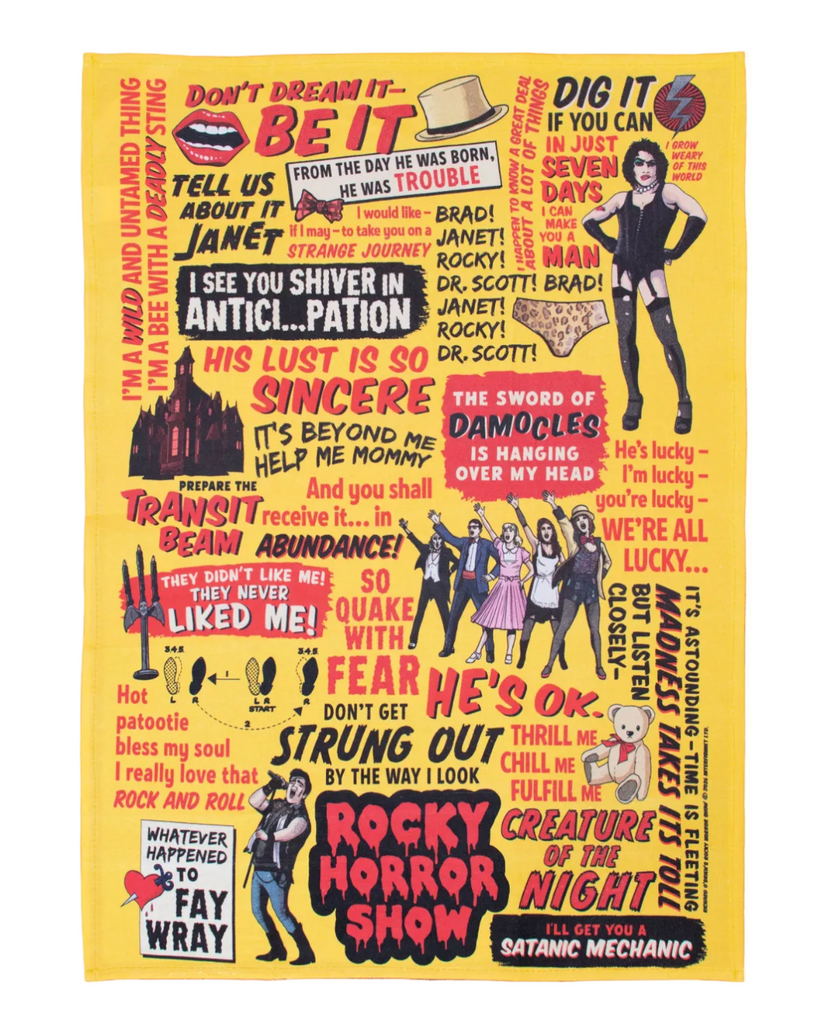 Rocky Horror Show, Kitchen Towel, Dish Towel by Unemployed Philosophers Guild, sold by Le Monkey House