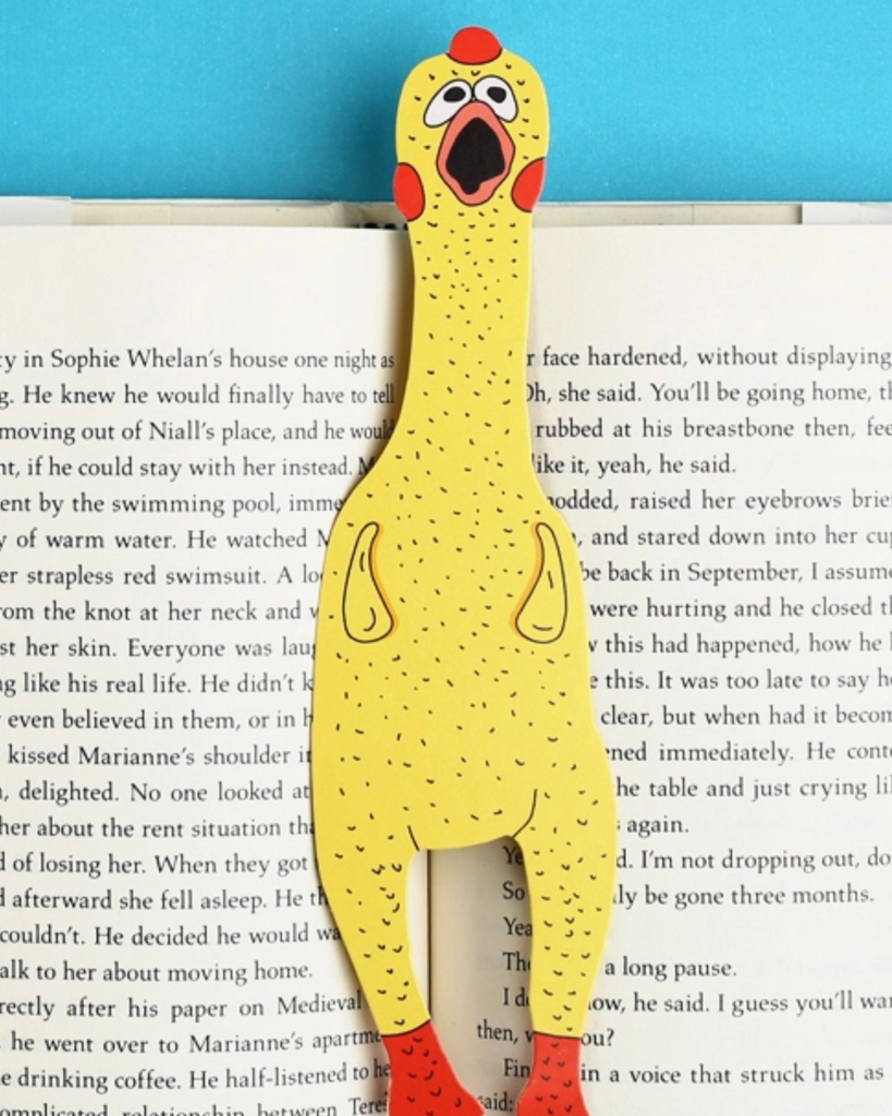 Rubber Chicken Screaming bookmark by Humdrum Paper sold by Le Monkey House