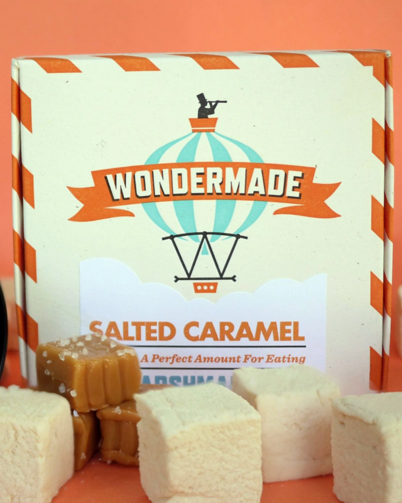 Salted caramel marshmallows by Wondermade sold by Le Monkey House