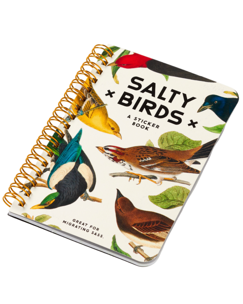 Salty birds sticker book by Brass Monkey sold by Le Monkey House Great for migrating sass