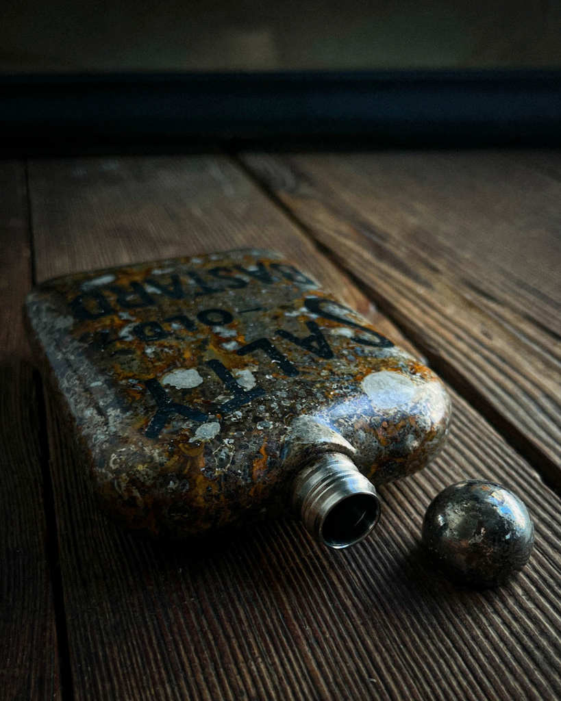 Salty Old Bastard whiskey flask by the sneerwell sold by Le Monkey House