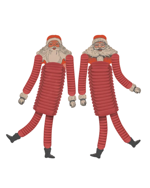 Santa buddies tissue dancers vintage Christmas Decor sold by Le Monkey House