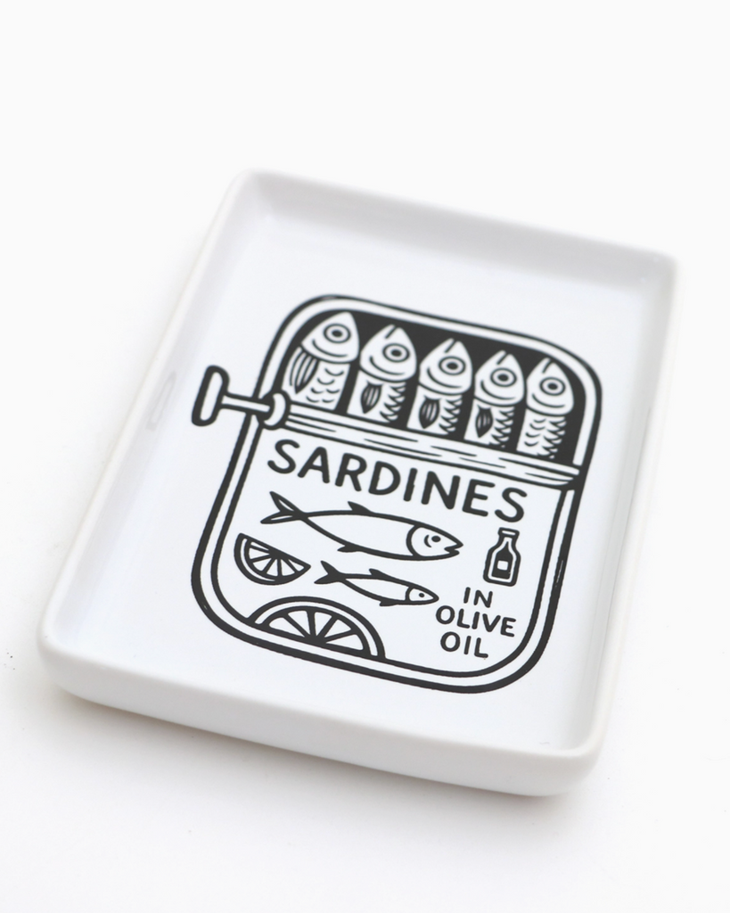 Sardines in olive oil trinket tray catch all by Lenny Mud sold by Le Monkey House