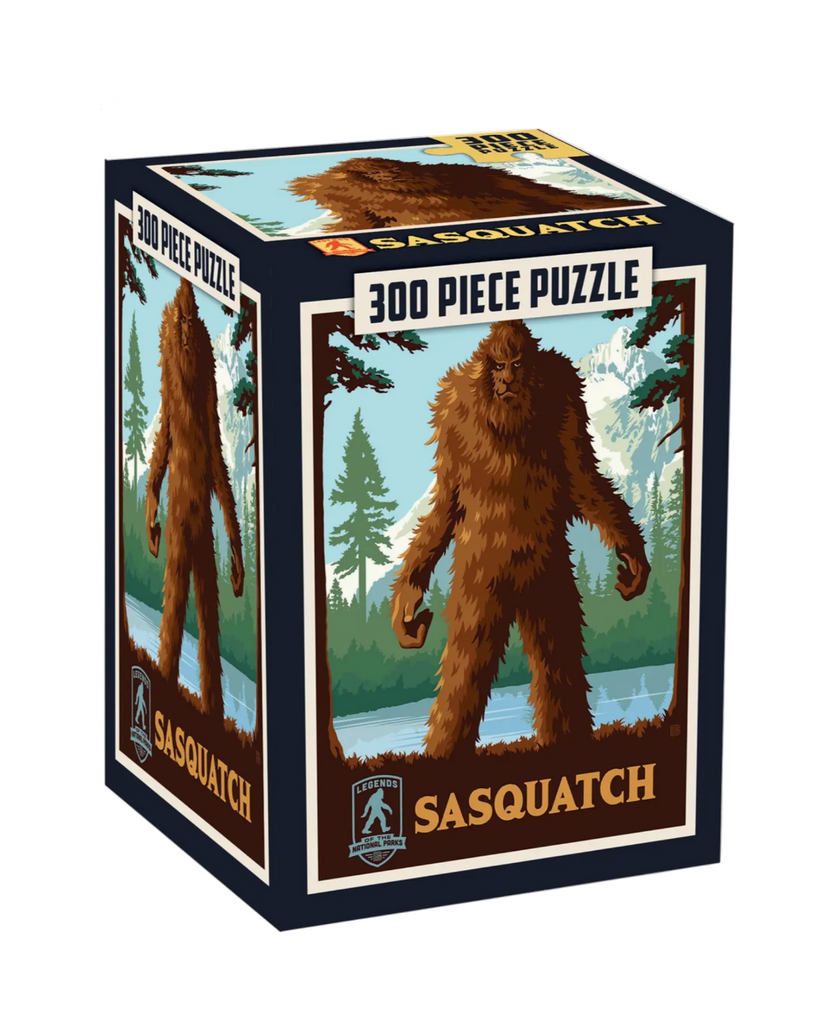 Sasquatch puzzle by Masterpiece puzzles sold by Le Monkey House