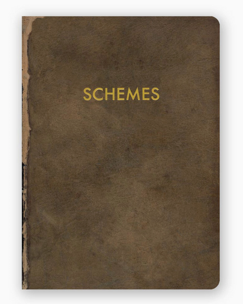 Schemes gold foil lettered journal by The Mincing Mockingbird Sold by Le Monkey house