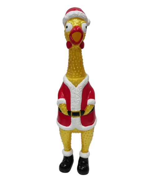 Screaming rubber chicken santa