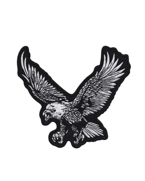 Screaming Eagle embroidered iron on patch by Square Deal Recordings sold by Le Monkey House