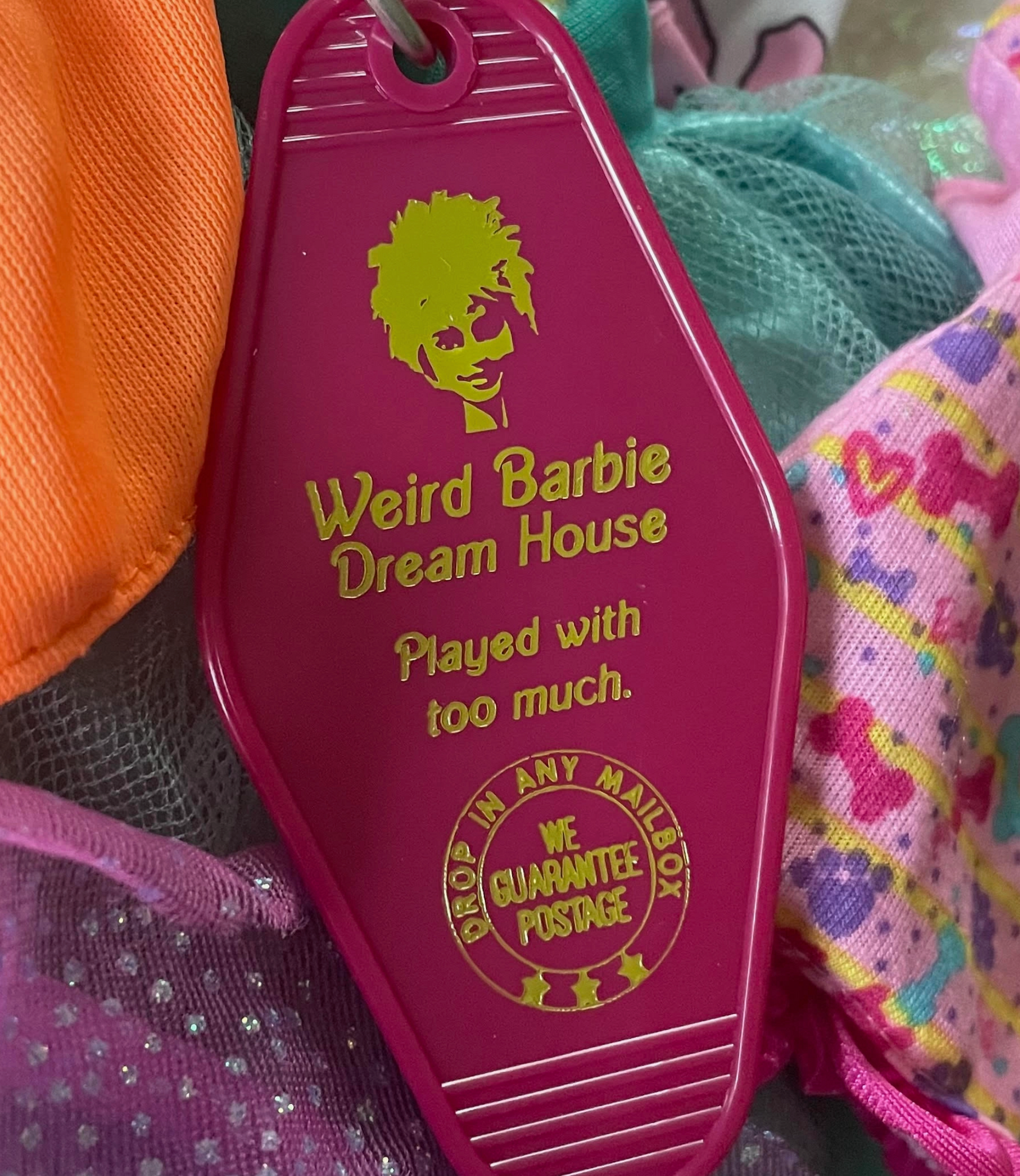 Weird Barbie Motel Keychain