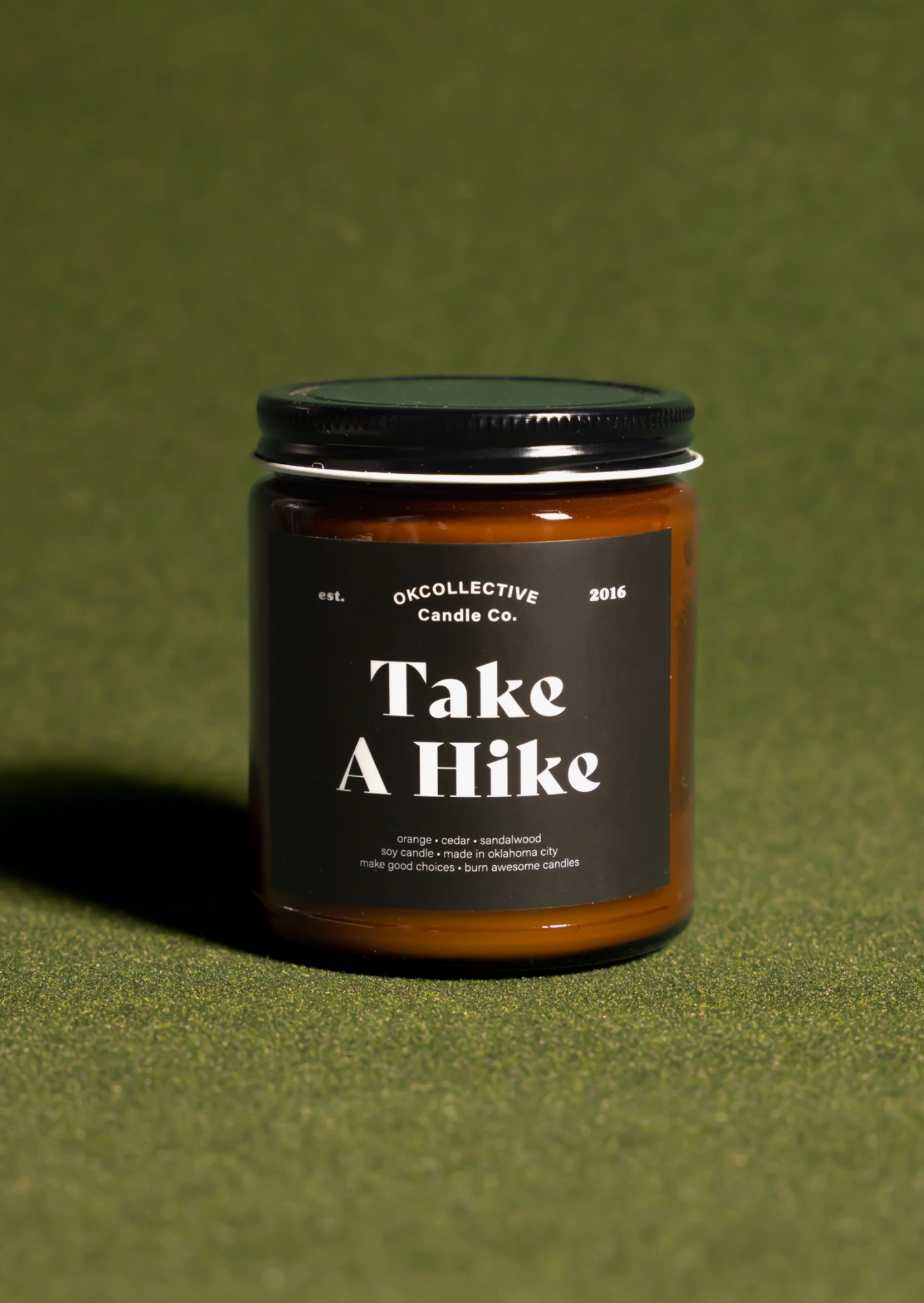 Take A Hike Pure Soy Candle by OKCollective Sold by Le Monkey House
