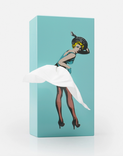 Pop art pinup metal tissue box holder Display by PlayArt Sold by Le Monkey House