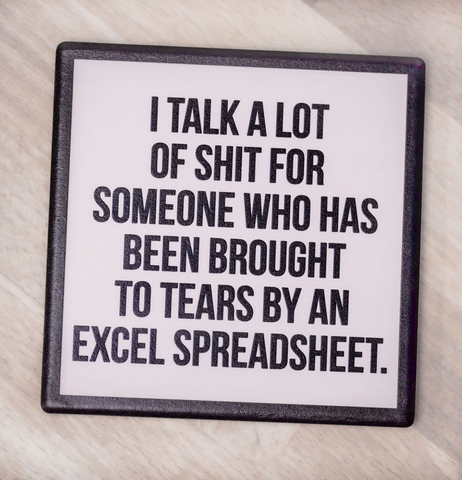 Excel Spreadsheet Coaster