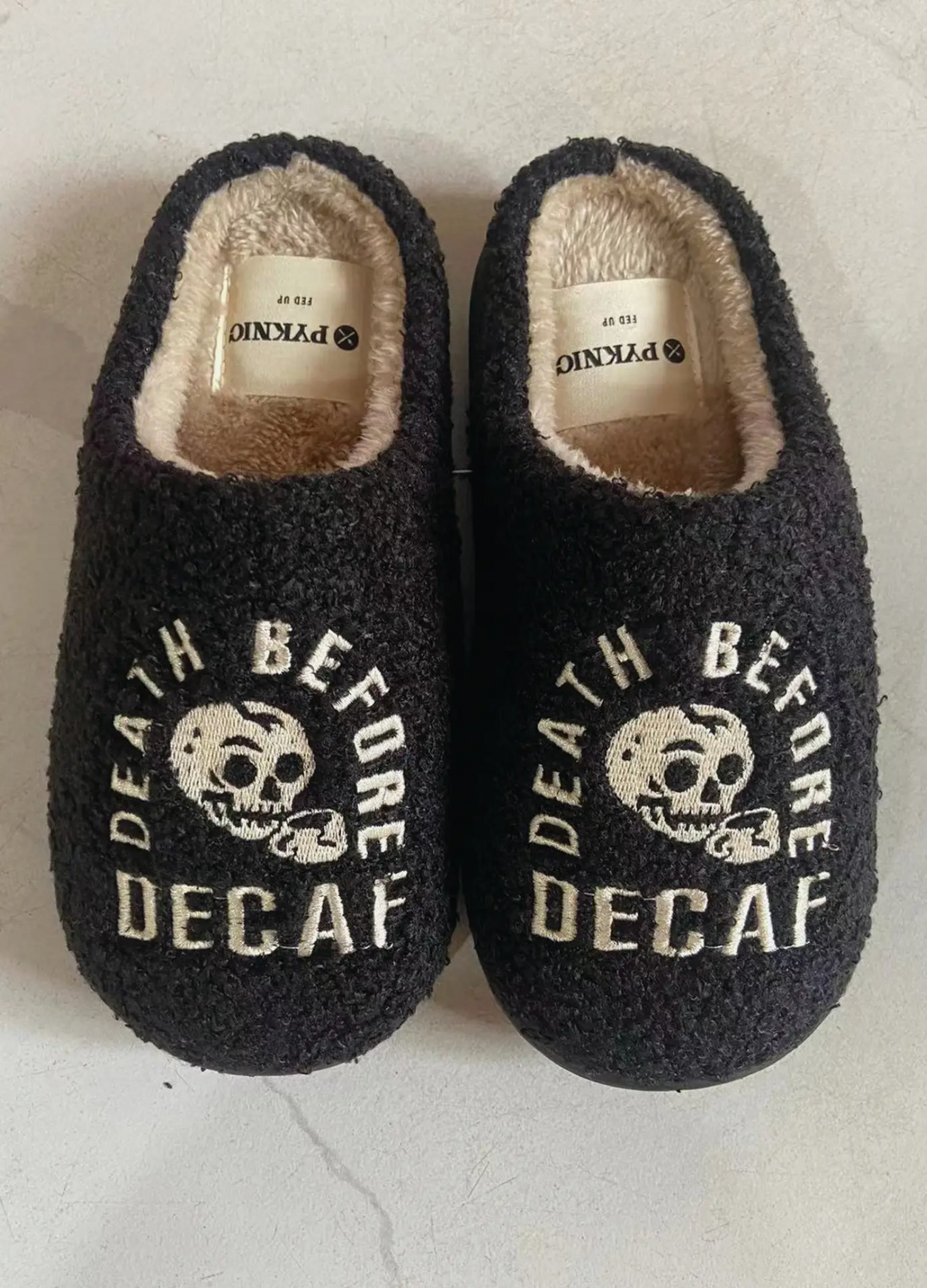 Death Before Decaf Slippers