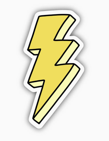 Aesthetic Lightning Bold Sticker by Big Moods Sold by Le Monkey House