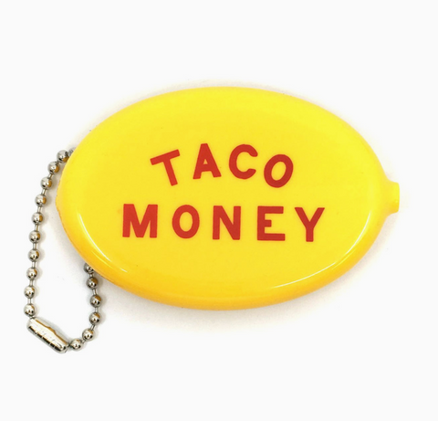 Taco Money Vintage Rubber Coin Purse Pouch by Three Potato Four Sold by Le Monkey House