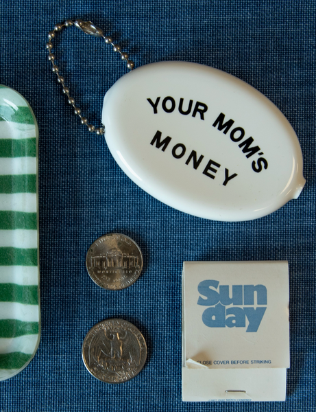 Your Mom's Money Vintage Rubber Coin Purse Pouch by Three Potato Four Sold by Le Monkey House