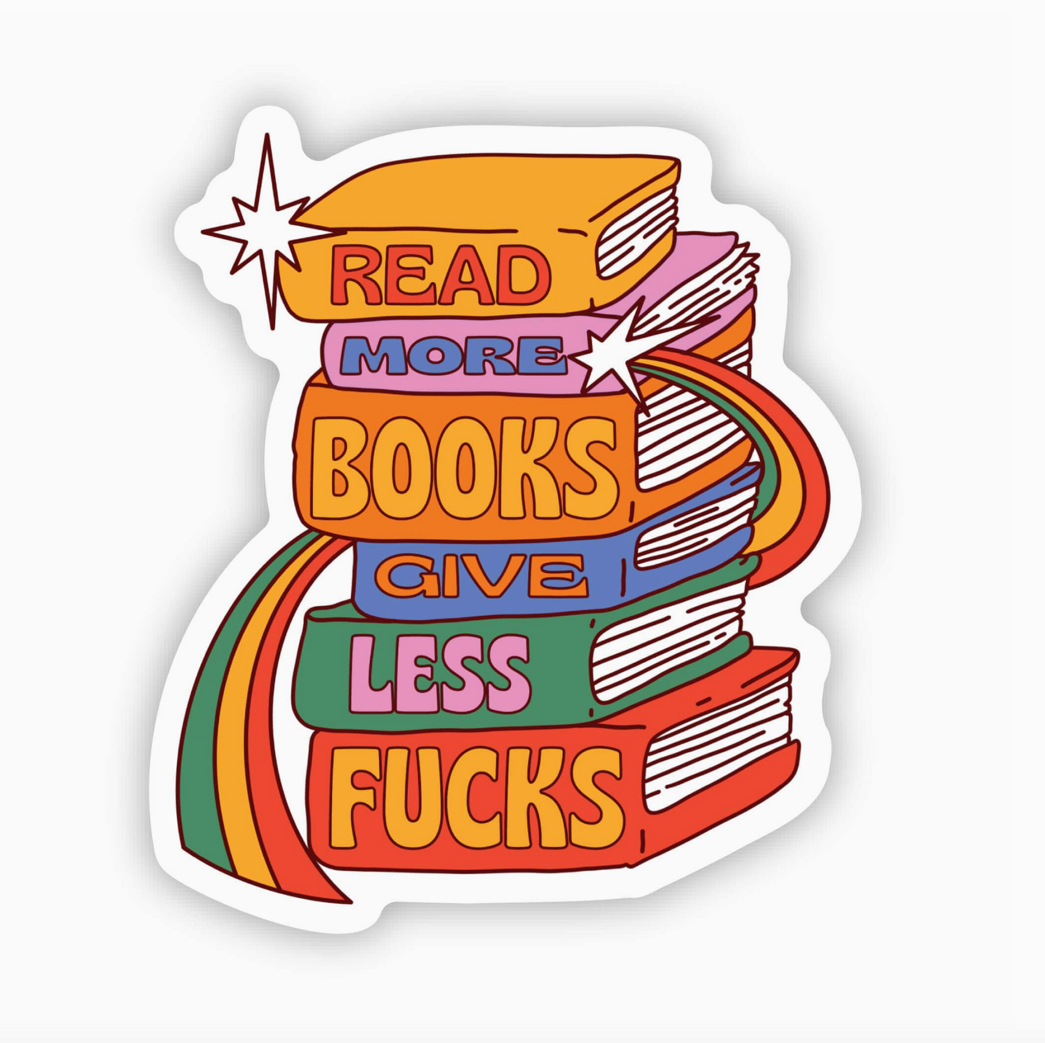More Books Less F*cks Sticker