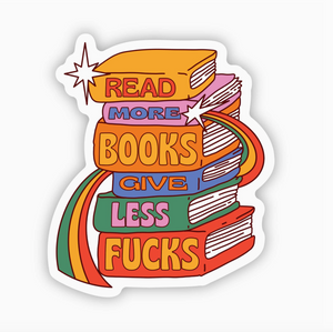 More Books Less F*cks Sticker