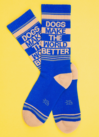 Dogs Make The World Better Gym Socks