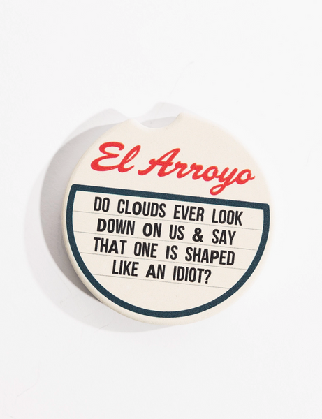 Car coasters set by El Arroyo Ceramic coasters Clouds and squirrels Sold by Le Monkey House