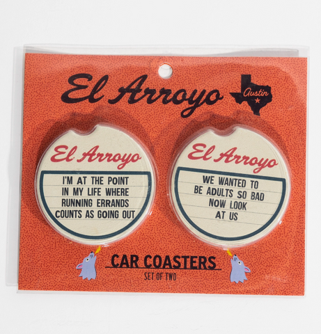 Car coasters set by El Arroyo Ceramic coasters on adulting Sold by Le Monkey House