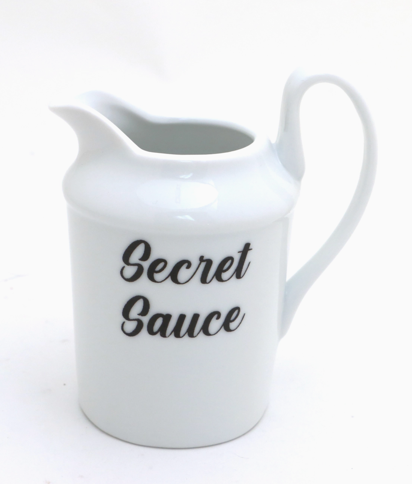 Secret Sauce Tiny Ceramic Pitcher by Lenny Mud USA Sold by Le Monkey House