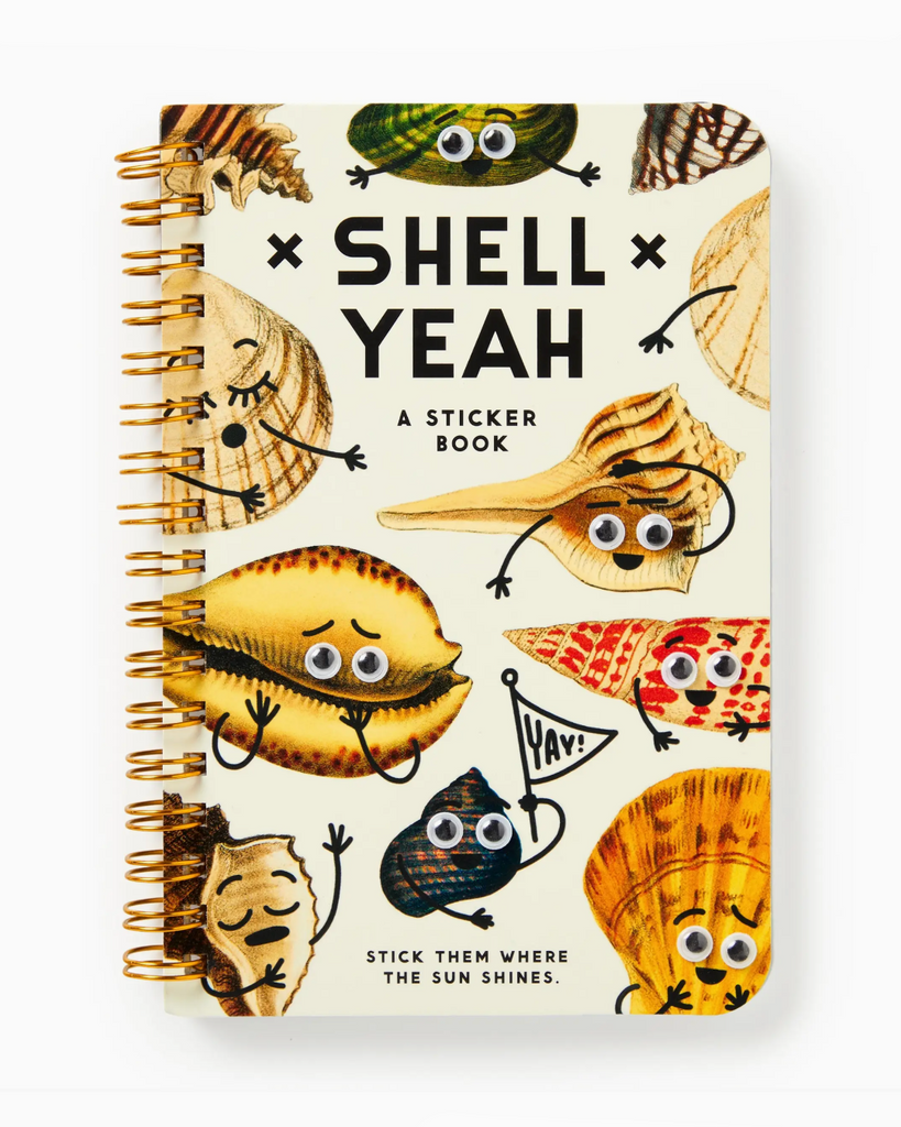 Shell Yeah googly eye Sticker book by Brass Monkey Sold by Le Monkey House