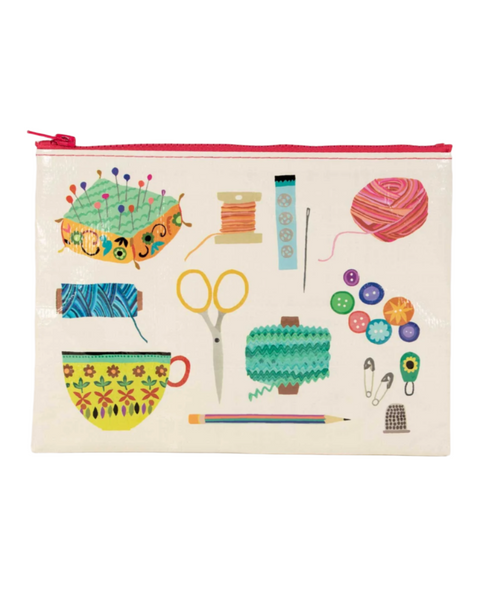 Sewing Kit Zipper Pouch by Blue Q, Recycled material, Sold by Le Monkey House