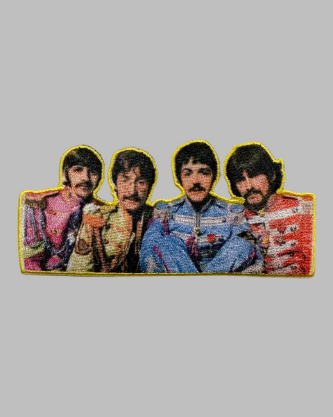 Embroidered iron on patch of The Beatles - Sergeant Pepper's Lonely Hearts by Square Deal Recordings sold by Le Monkey House
