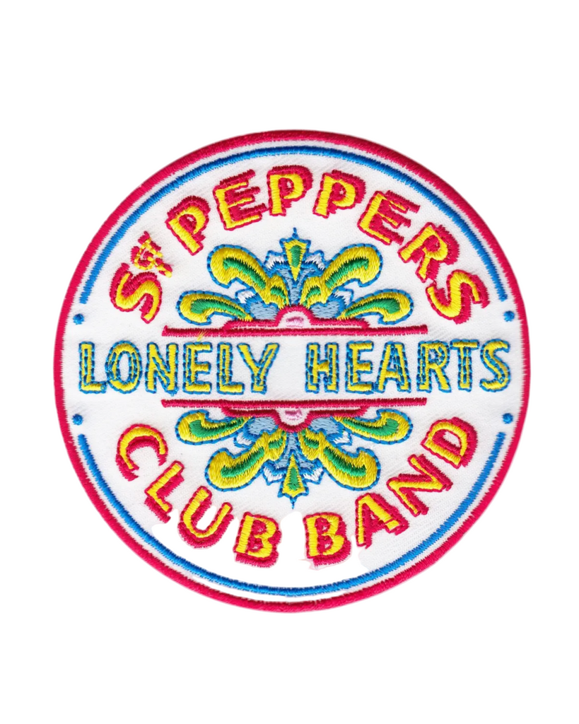 Sgt. Pepper's lonely hearts club band logo patch embroidered, iron on by Square Deal Recordings sold by Le Monkey House