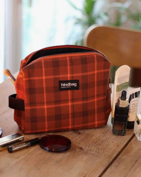 Sienna Tartan Toiletry travel makeup dopp kit bag by Hindbag Paris - sold by  Le Monkey House