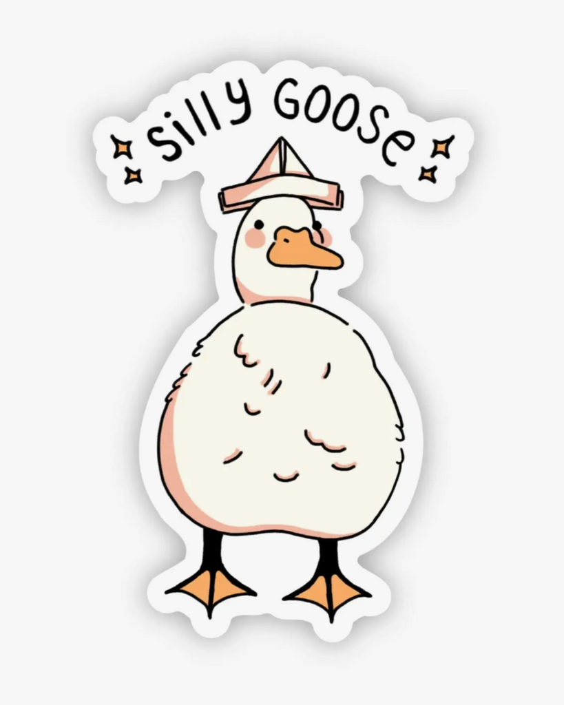 Silly Goose Cute Sticker by Big Moods Sold by Le Monkey House