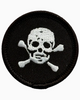 Mini Skull and bones embroidered iron on patch by World Famous Original sold by Le Monkey House