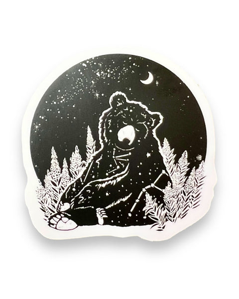 Sleepy Bear Nature Sticker by Big Moods, Sold by Le Monkey House