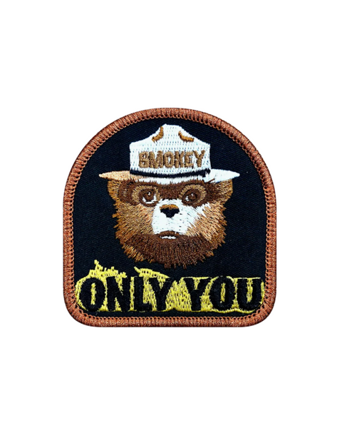 Smokey The Bear twill embroidered patch by We Big Moto sold by Le Monkey House