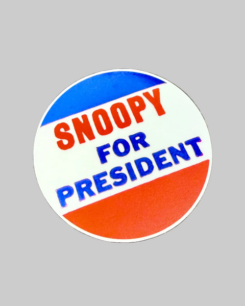 Snoopy for president sticker by Flip The Record sold by Le Monkey House
