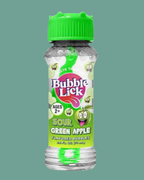 Sour green apple edible flavored bubbles by bubble universe taste the fun sold by Le Monkey House