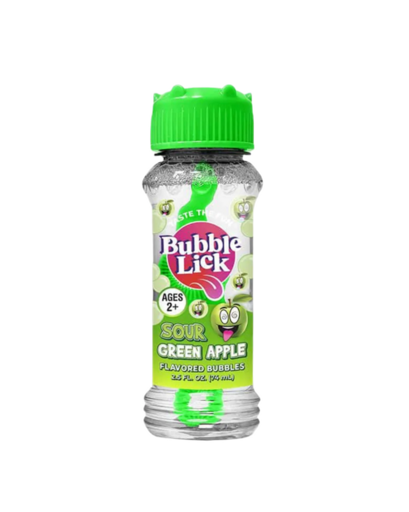 Sour green apple flavored edible bubbles by Bubble Lick Universe sold by Le Monkey House