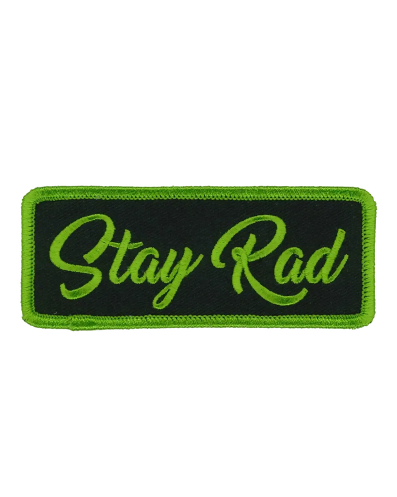 stay rad embroidered iron on patch by Hot Leathers sold by Le Monkey House