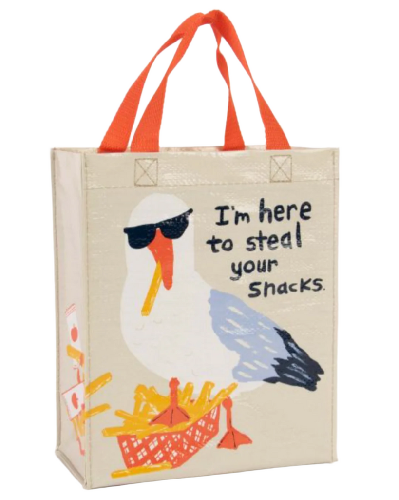 I'm here to steal your snacks seagull handy tote by Blue Q Sold by Le Monkey House