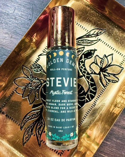 Stevie, Roll On Perfume, by Golden Gems, sold by Le Monkey House, Mystic Forest
