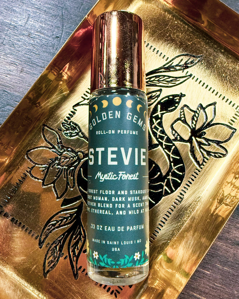 Stevie, Roll On Perfume, by Golden Gems, sold by Le Monkey House, Mystic Forest