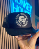 Stop Whining work harder black mesh back trucker hat by Le Monkey House
