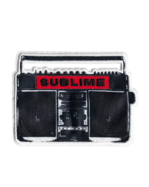 Sublime grunge boombox patch embroidered iron on sew on patch by Square Deal Recordings sold by Le Monkey House