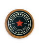 West Coaster Genuine Leather Handstamped Coaster by Sugarhouse Leather Sold by Le Monkey House