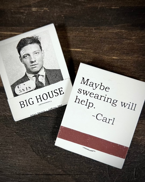 Maybe swearing will help, matches, matchbook, by Three Sisters design, sold by Le Monkey House