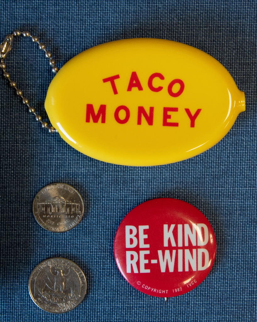 Taco Money Vintage Rubber Coin Purse Pouch by Three Potato Four Sold by Le Monkey House