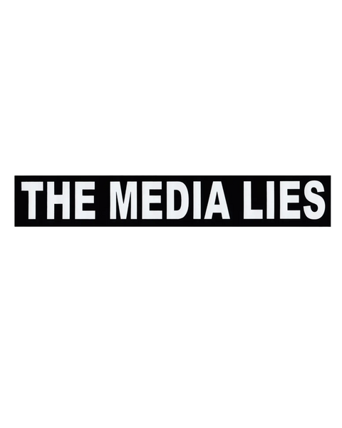The media lies sticker by Square deal recordings sold by Le Monkey House
