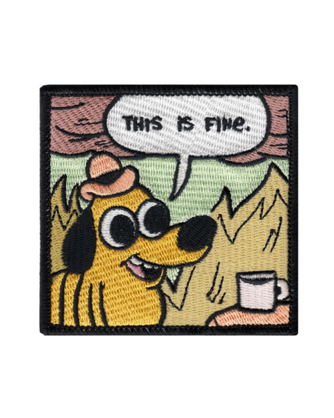 This is not fine embroidered iron on patch by Square Deal Recordings sold by Le Monkey House