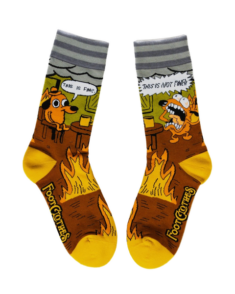 This is fine, also not fine socks by Footclothes sold by Le Monkey House